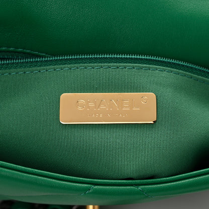 Chanel Lambskin Quilted Medium Chanel 19 Flap Green 6 of 11