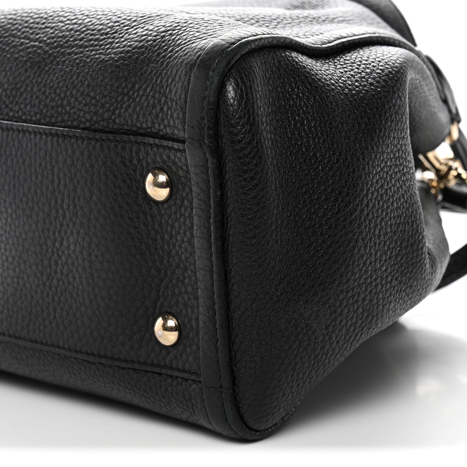 Gucci Pebbled Calfskin Small Soho Shoulder Bag Black 10 of 11