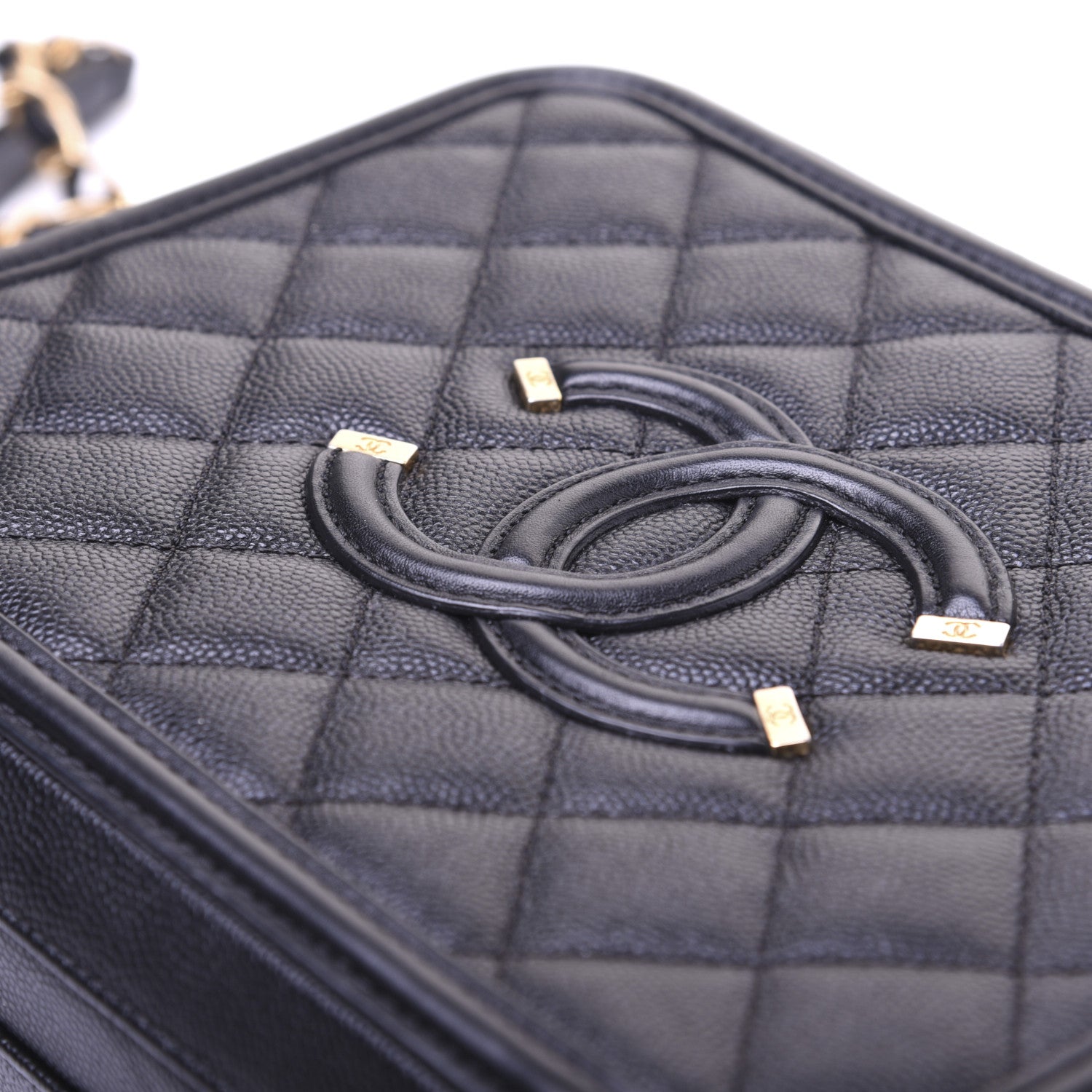 Chanel Caviar Quilted Medium CC Filigree Vanity Case Black 13 of 18