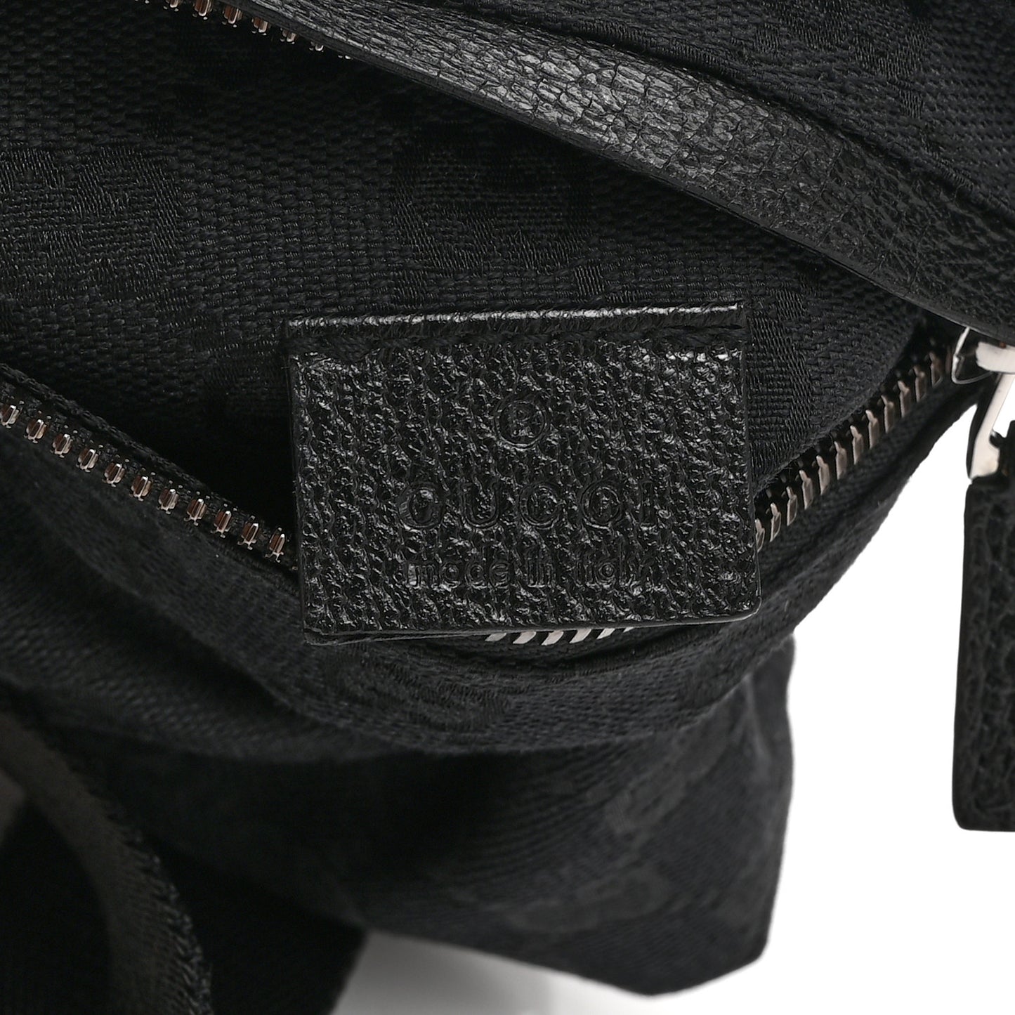 GG Monogram Double Pocket Belt Bag Black