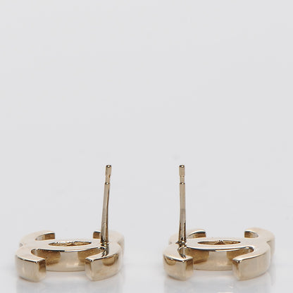 Chanel Metal CC Stud Earrings Gold 3 of 6