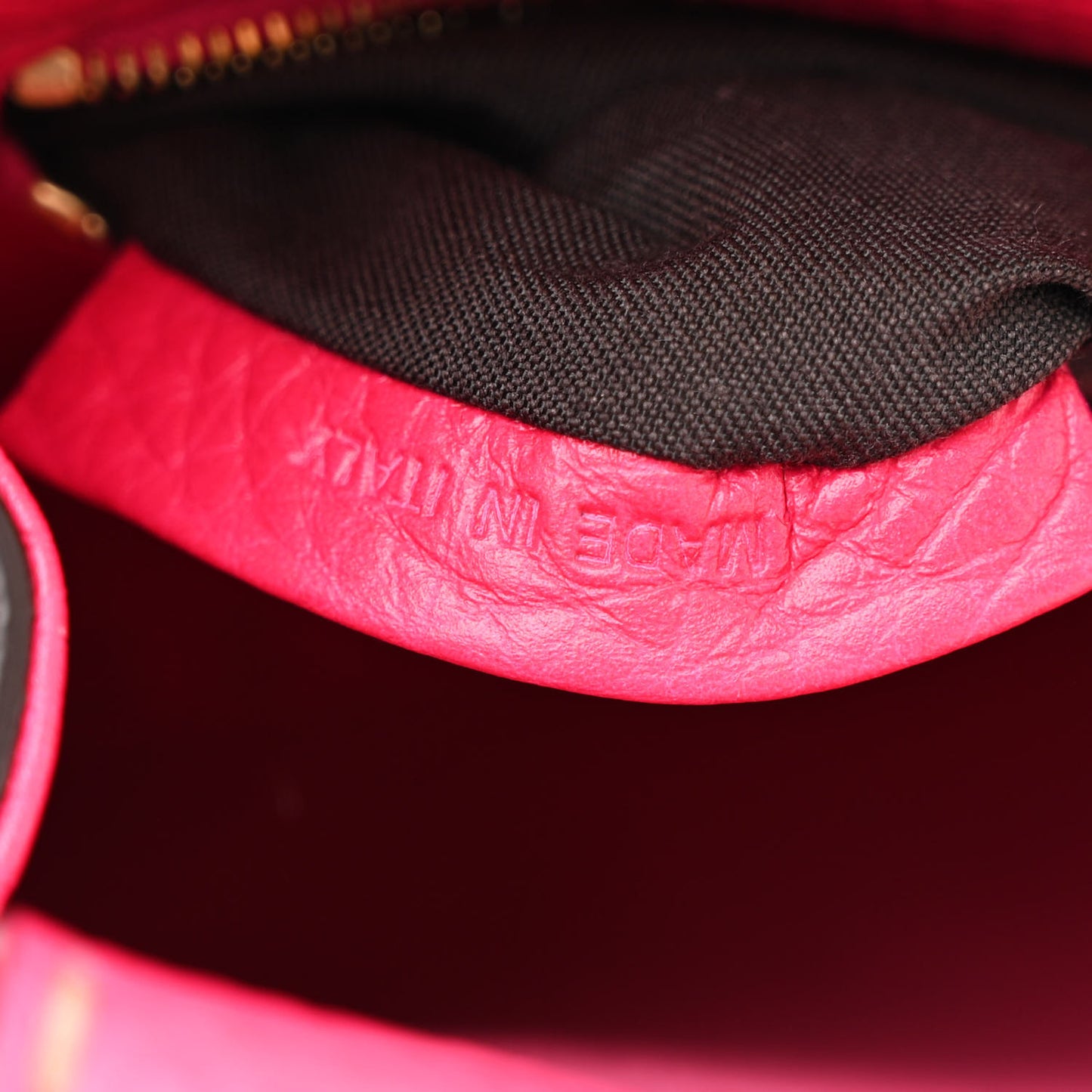 Cuoio Romano Selleria Mini Peekaboo Iconic Satchel Fuxia