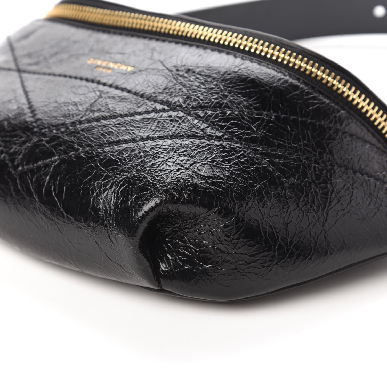 Givenchy Crackle Calfskin ID Belt Bag Black 7 of 10