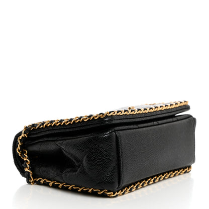 Chanel Caviar Quilted Mini Never Ending Chain Flap Black 4 of 10