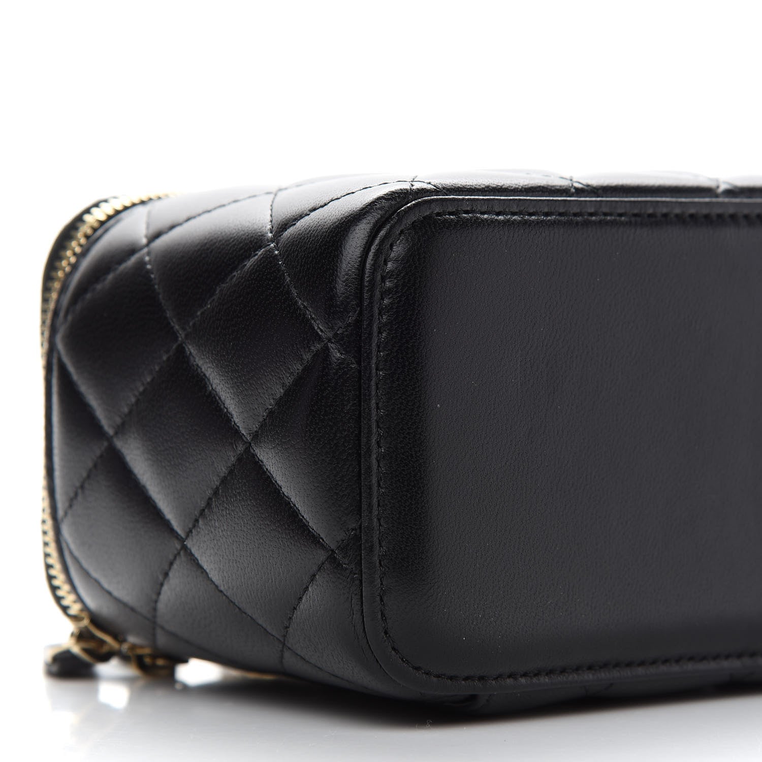 Chanel Lambskin Quilted Trendy Small Vanity Case With Chain Black 8 of 9