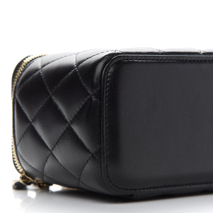 Chanel Lambskin Quilted Trendy Small Vanity Case With Chain Black 8 of 9