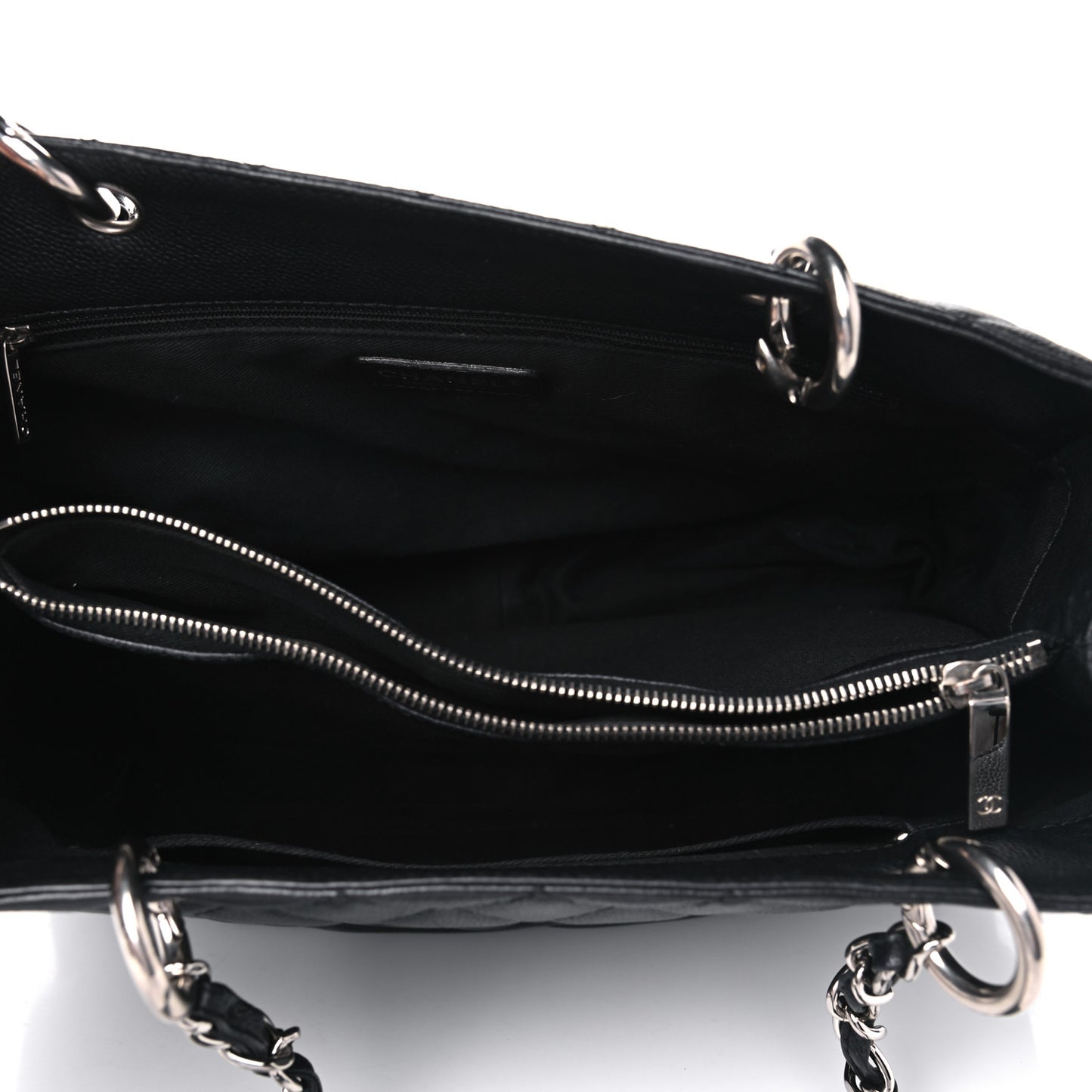Caviar Quilted Grand Shopping Tote GST Black