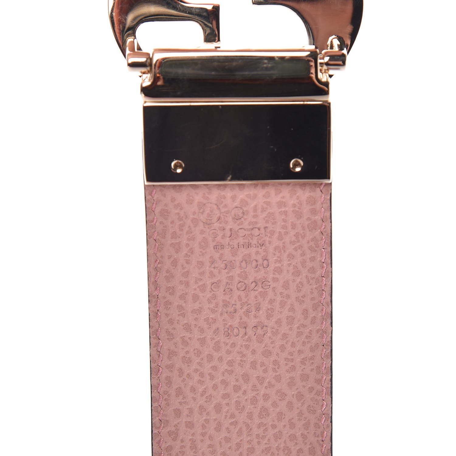 Gucci Calfskin 1973 Reversible Belt 85 34 Black Pink 4 of 6