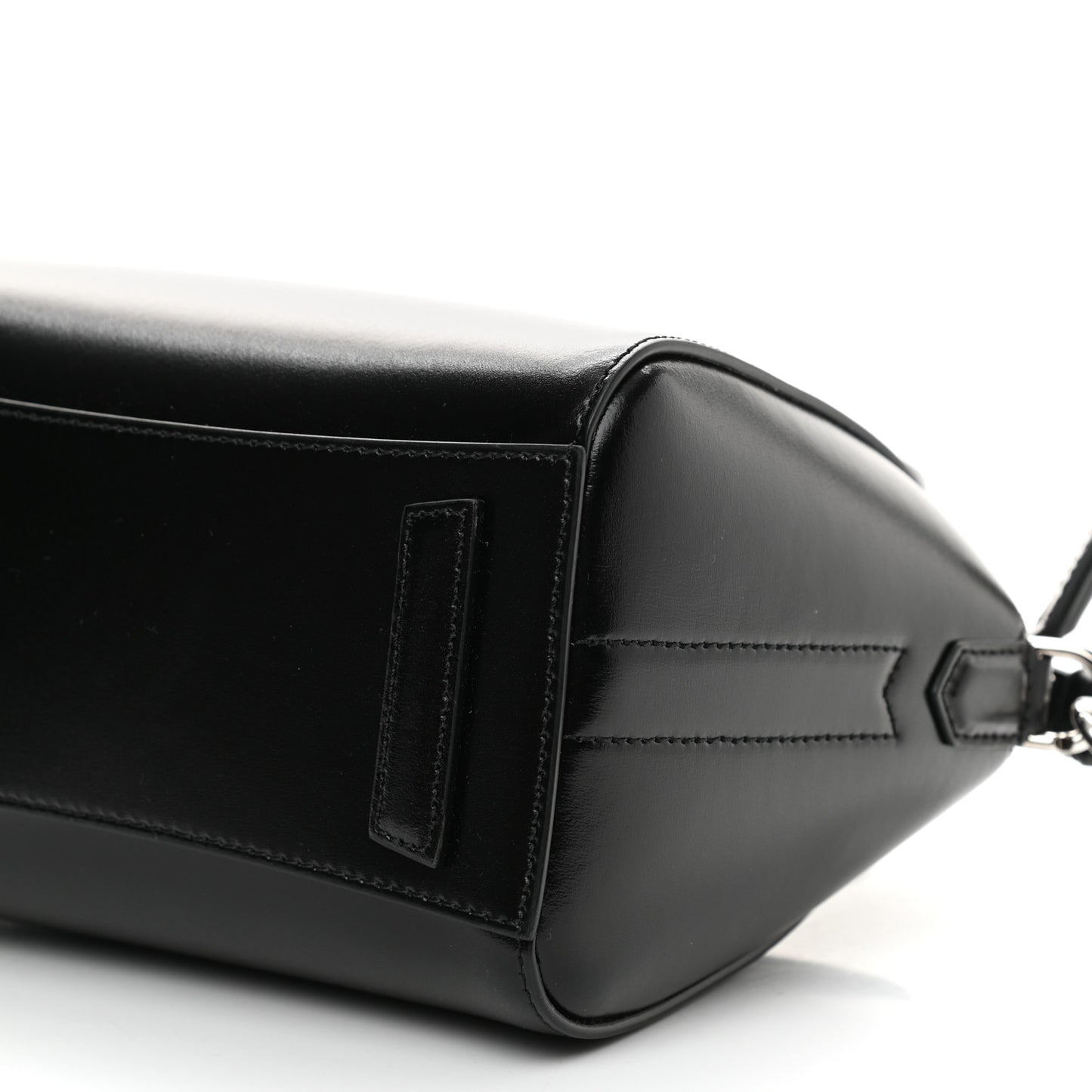 Shiny Lord Calfskin Mini Antigona Black