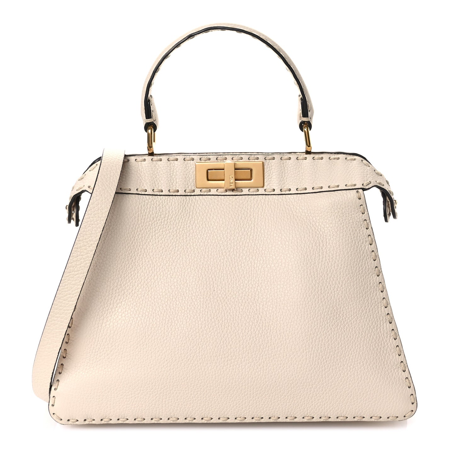 Vitello Granato Camoscio Selleria Macro Stitchings Medium Peekaboo I SEE U Satchel Camelia