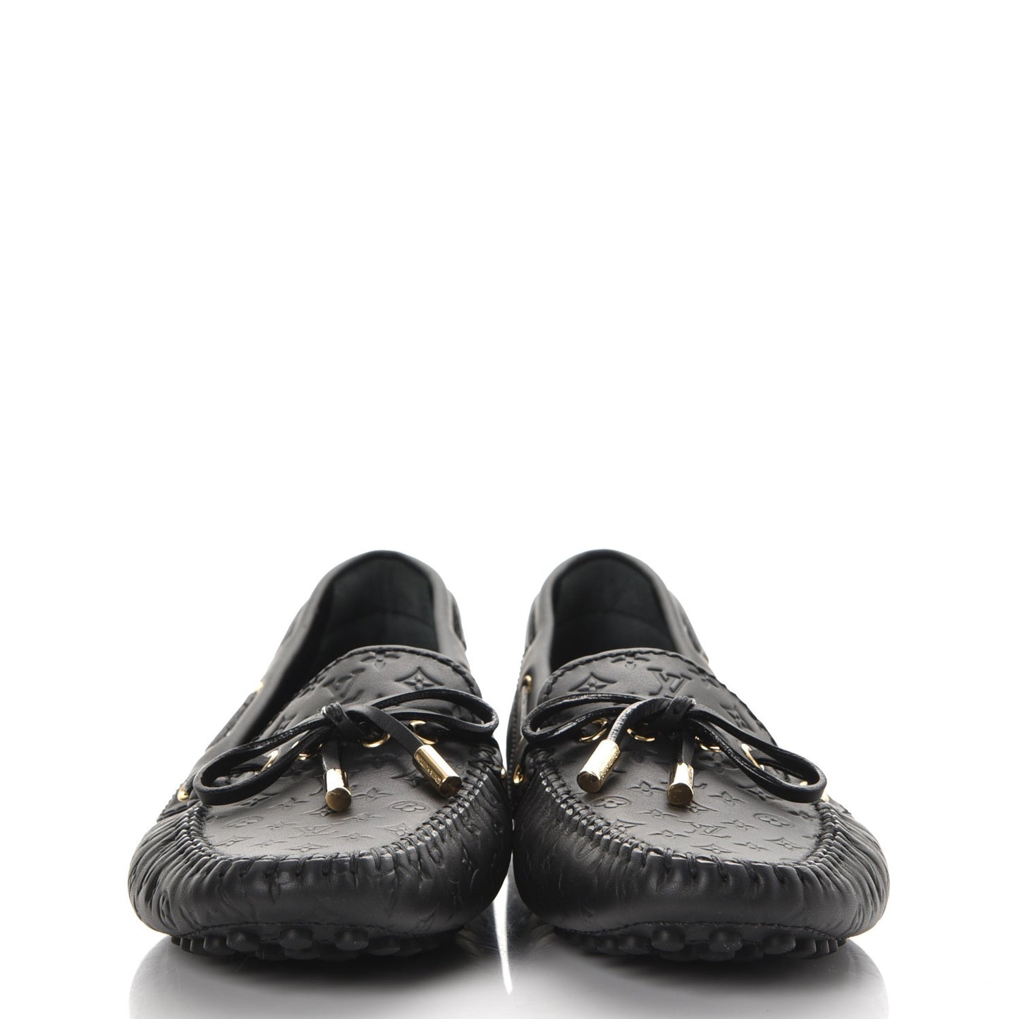 Calfskin Monogram Gloria Loafers 40 Black