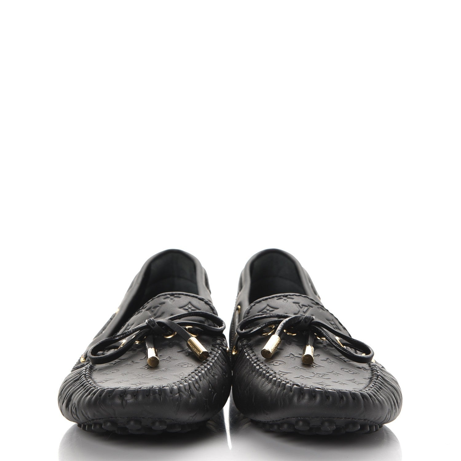 Louis Vuitton Calfskin Monogram Gloria Loafers 40 Black 2 of 8
