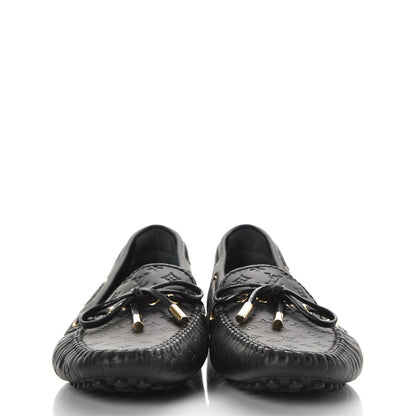 Louis Vuitton Calfskin Monogram Gloria Loafers 40 Black 2 of 8