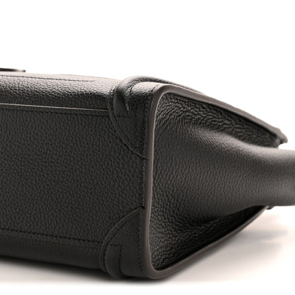 Celine Drummed Calfskin Nano Luggage Black 11 of 11