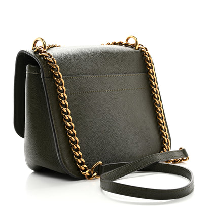Louis Vuitton Grained Calfskin Lockme Chain Bag PM Kaki 3 of 9