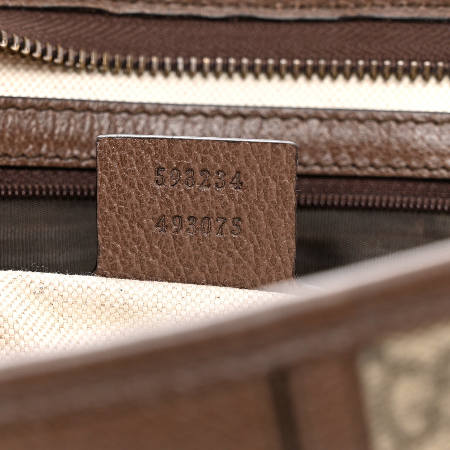 GG Supreme Monogram Web Toiletry Case Brown