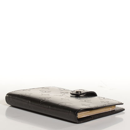 Louis Vuitton Mat Monogram Small Ring Agenda Cover Black 4 of 7