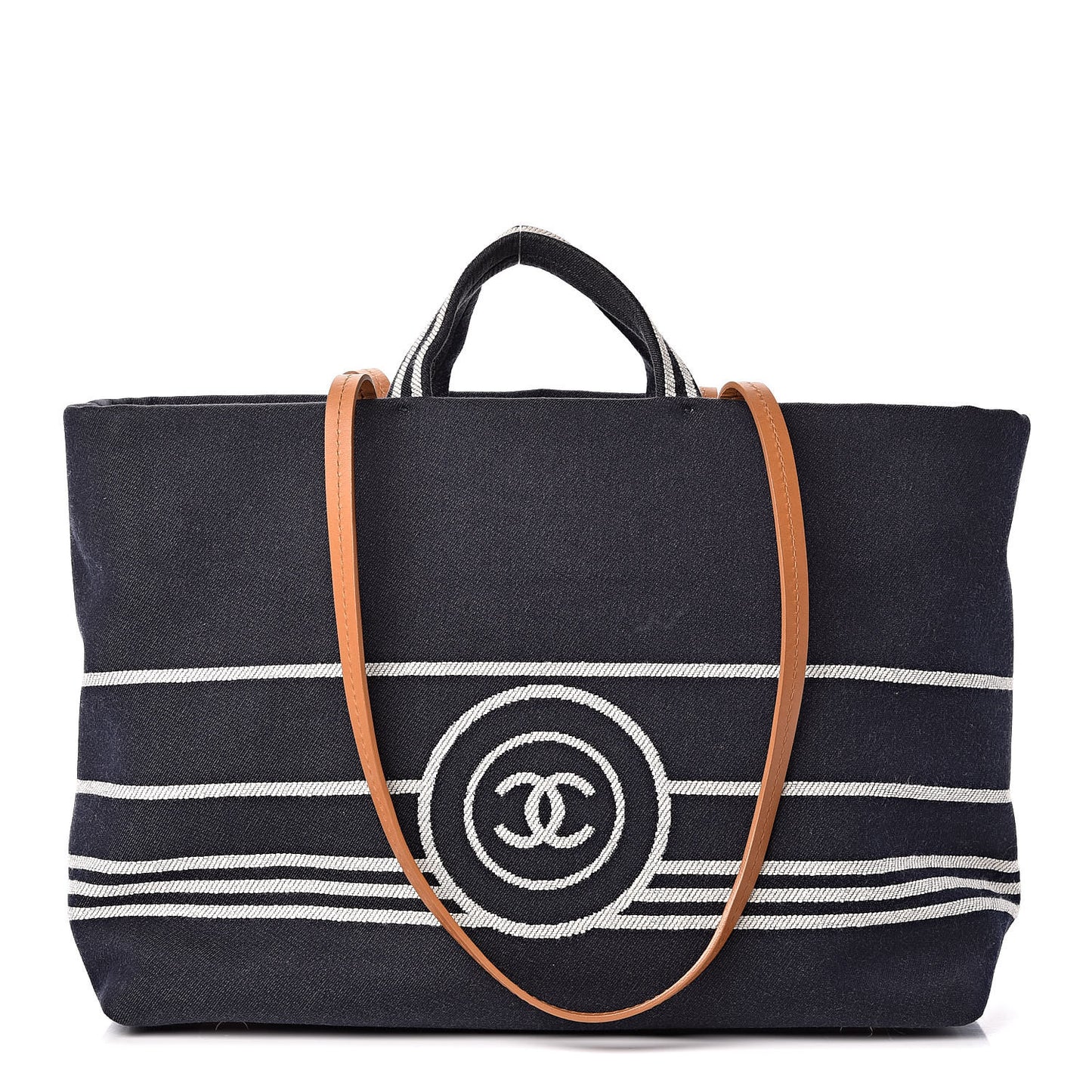 Denim Large Shopping Tote Blue