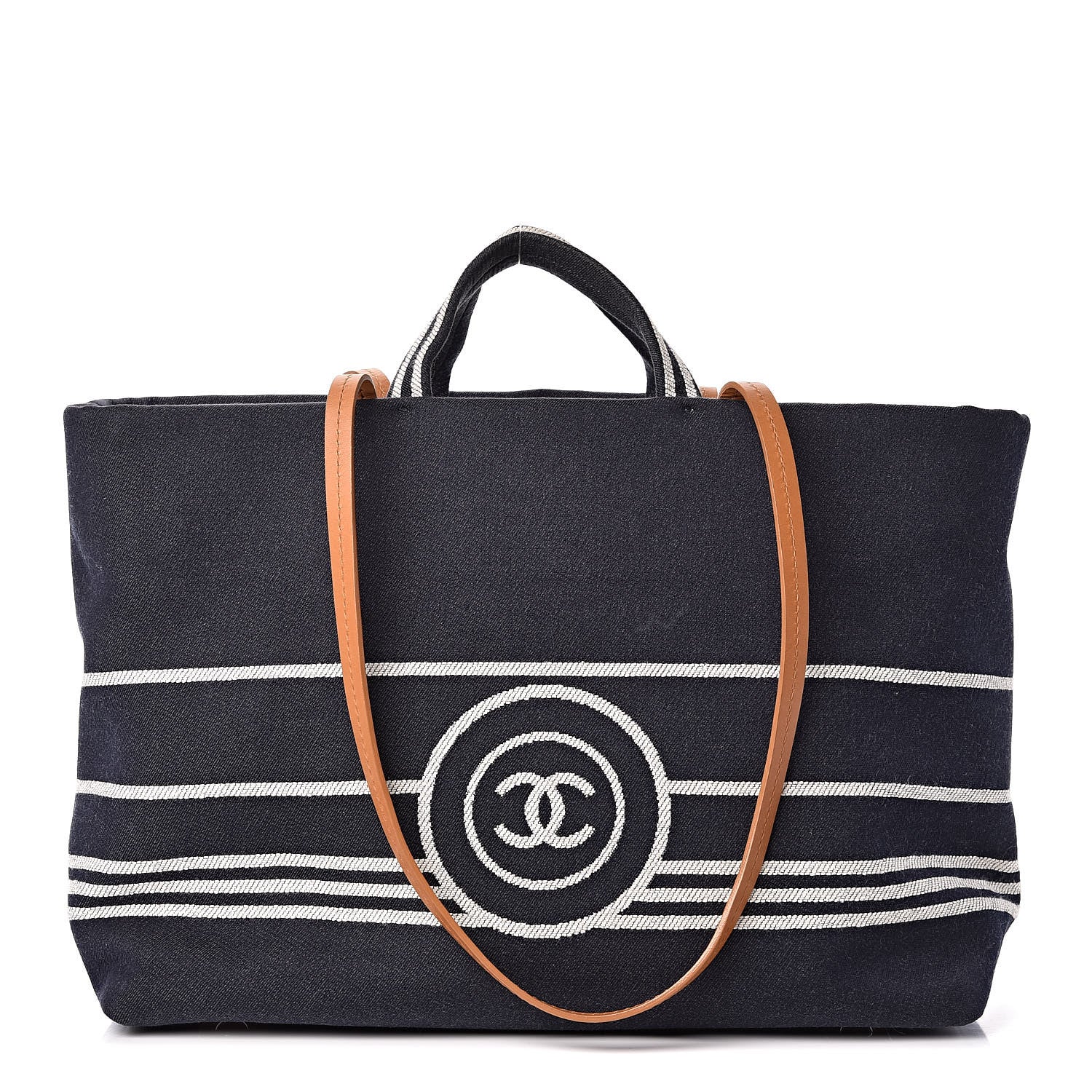 Chanel Denim Large Shopping Tote Blue 1 of 11