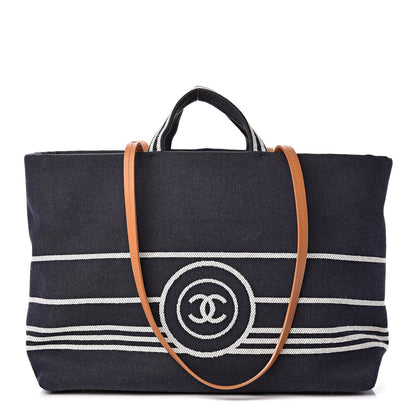 Chanel Denim Large Shopping Tote Blue 1 of 11