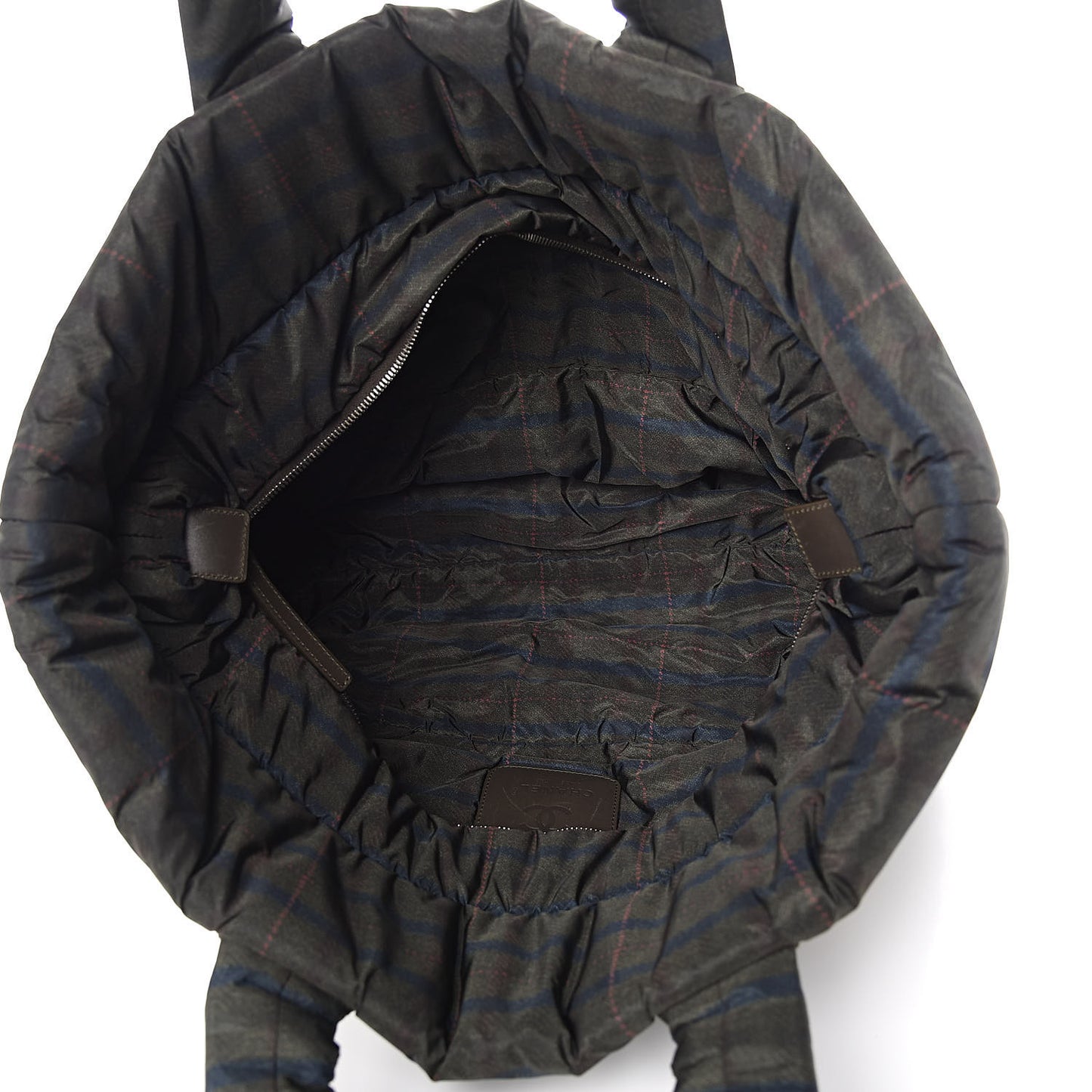 Nylon Quilted Medium Coco Cocoon Tote Khaki