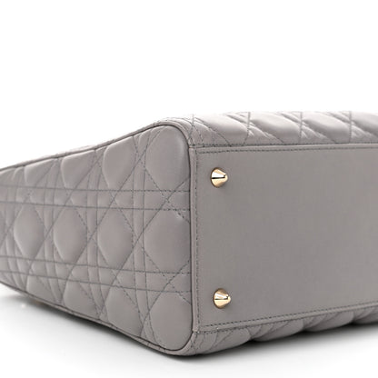 Christian Dior Lambskin Cannage Medium Lady Dior Grey 9 of 10