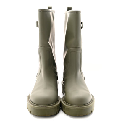 Louis Vuitton Rubber Calfskin Territory Flat Boots 37 Khaki 3 of 9