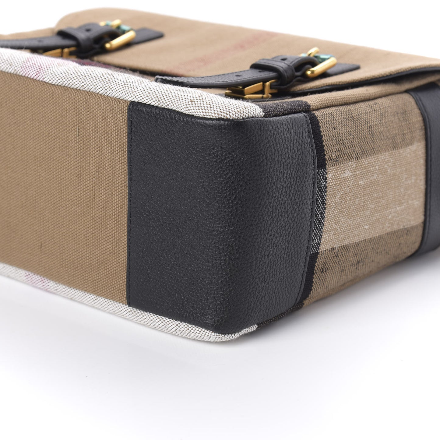 Canvas Mega Check Large Baildon Messenger Bag Black