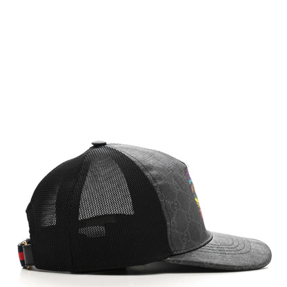 Gucci GG Supreme Monogram Eagle Print Baseball Hat XS Black 5 of 10