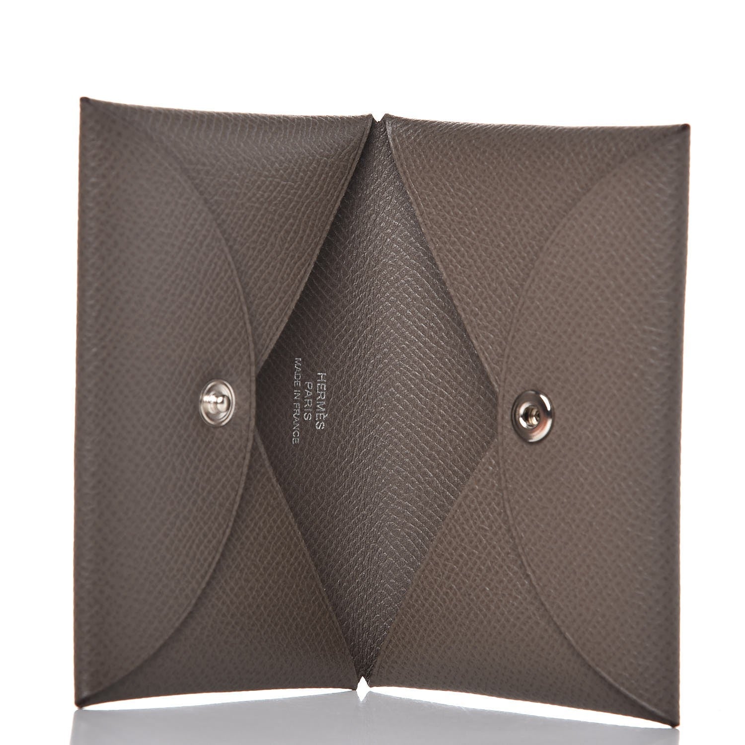 Hermes Epsom Calvi Card Case Etain 5 of 8