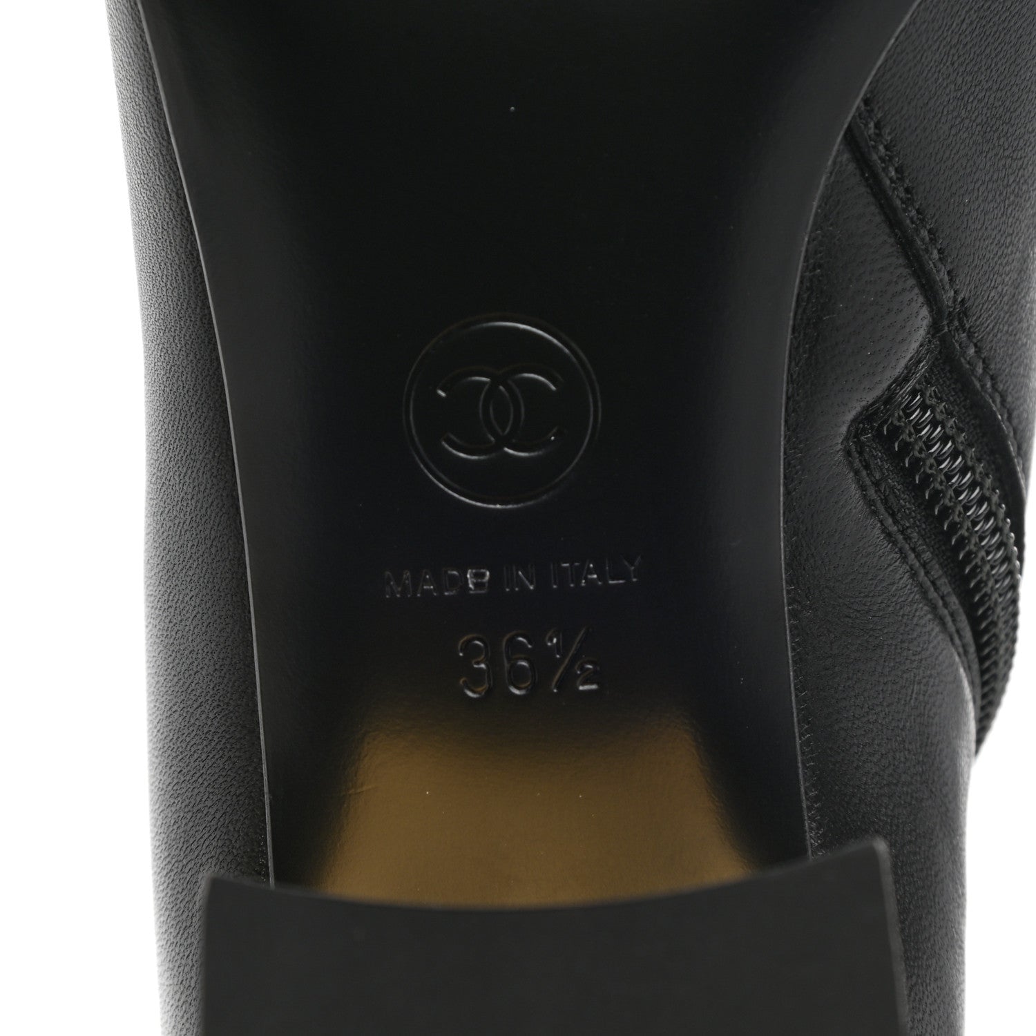 Chanel Mixed Fibers Lambskin Patent Calfskin Convertible High Boots 36.5 Black 12 of 16