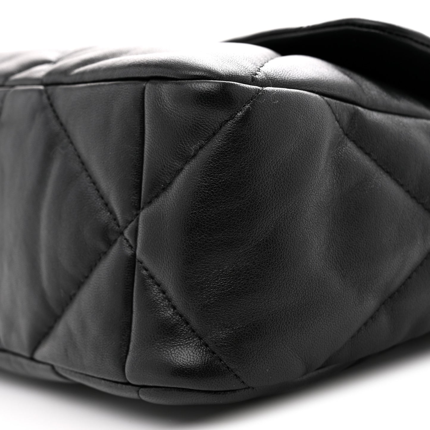 Lambskin Quilted Large Chanel 19 Flap Black