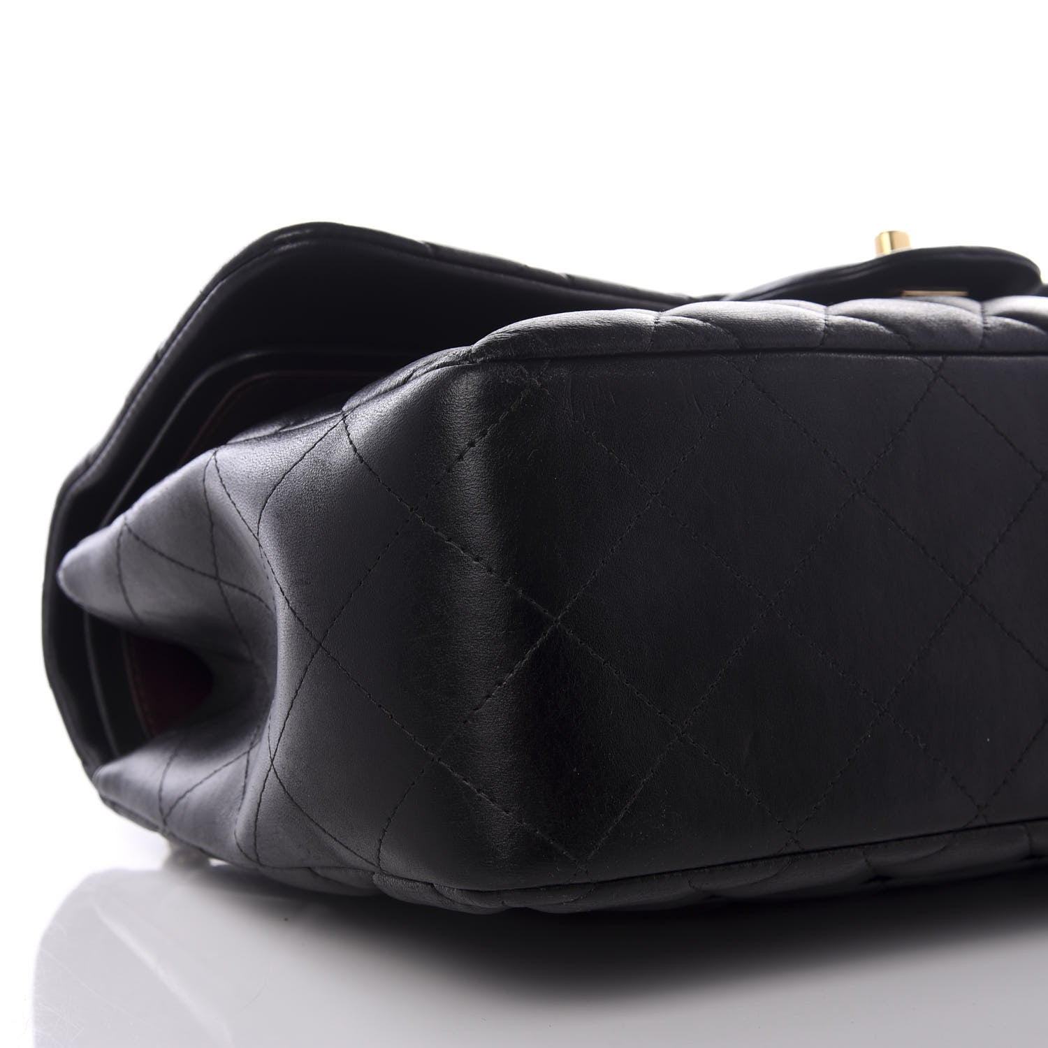 Chanel Lambskin Quilted Jumbo Double Flap Black 8 of 11