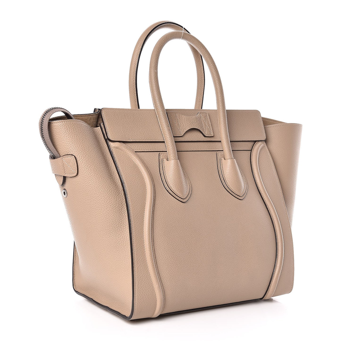 Drummed Calfskin Mini Luggage Dune