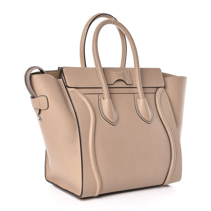 Celine Drummed Calfskin Mini Luggage Dune 3 of 12