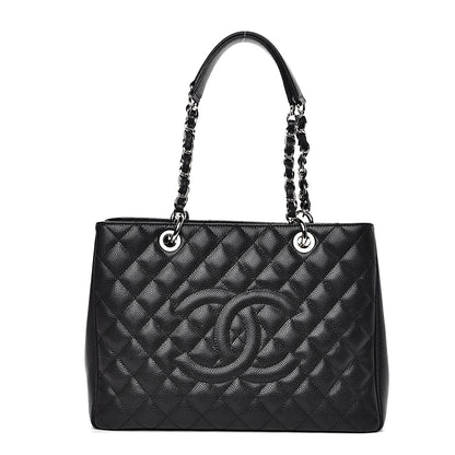 Chanel Caviar Quilted Grand Shopping Tote GST Black 1 of 10