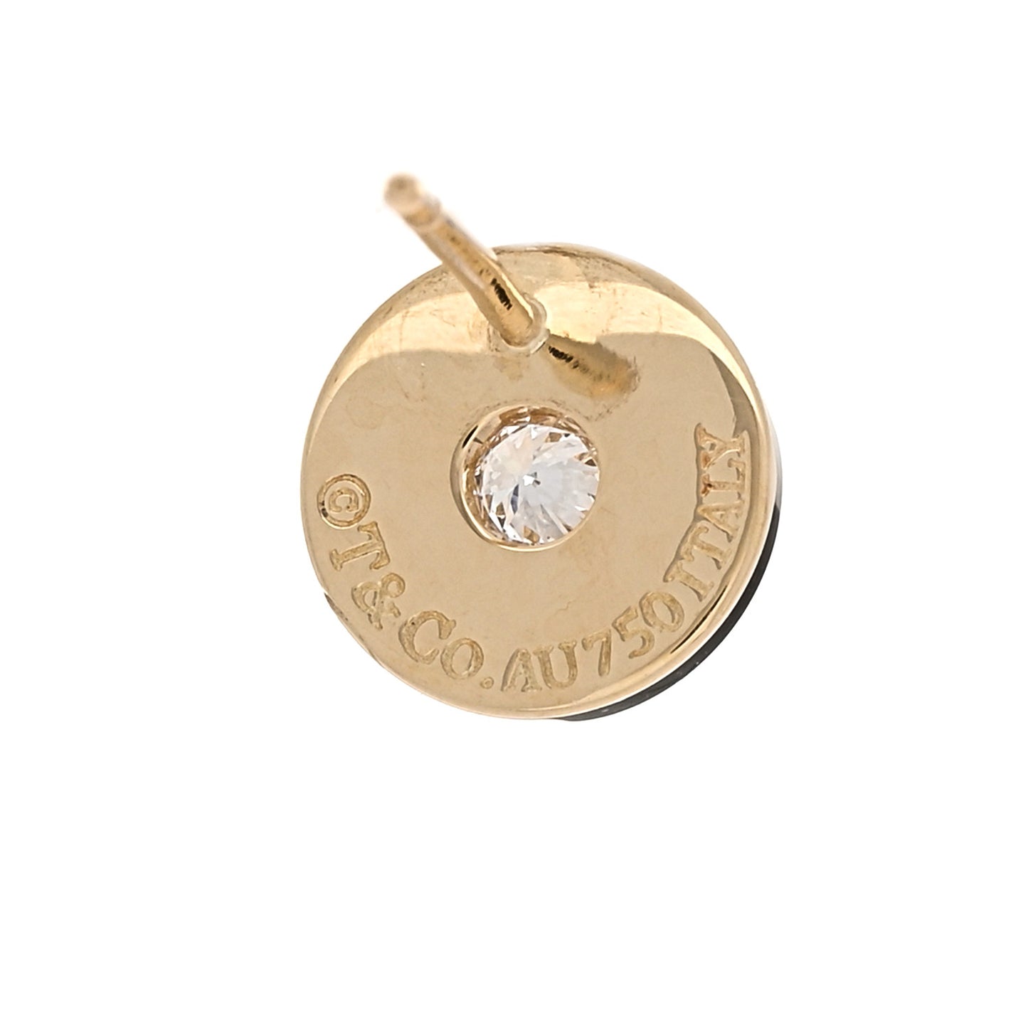 18K Yellow Gold Diamond 1837 Circle Earrings