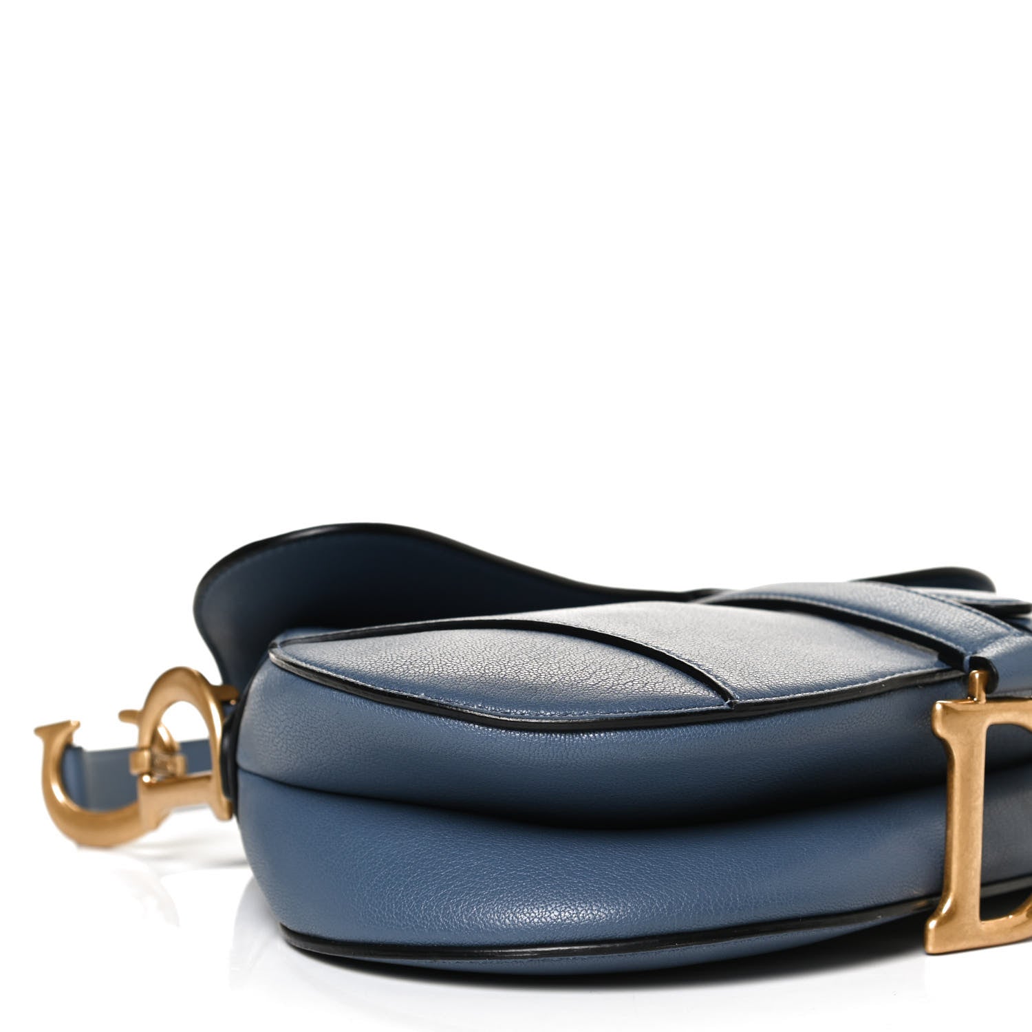 Christian Dior Calfskin Saddle Bag Sky Blue 9 of 11