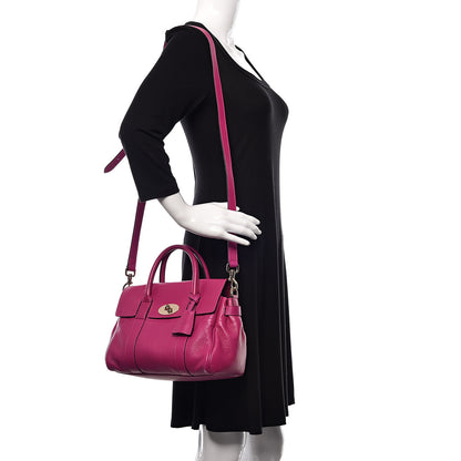 Mulberry Spongy Pebbled Small Bayswater Satchel Hot Fuchsia 2 of 11