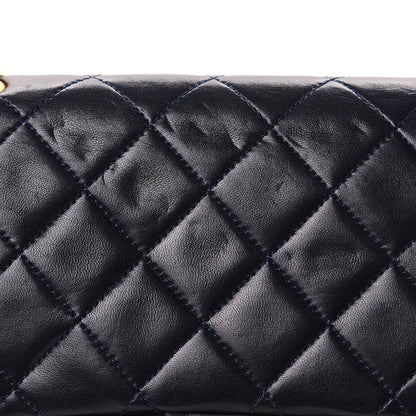 Chanel Lambskin Quilted Medium Double Flap Navy 14 of 17
