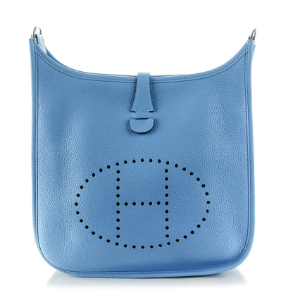 Hermes Taurillon Clemence Evelyne III PM Bleu Paradis 1 of 11