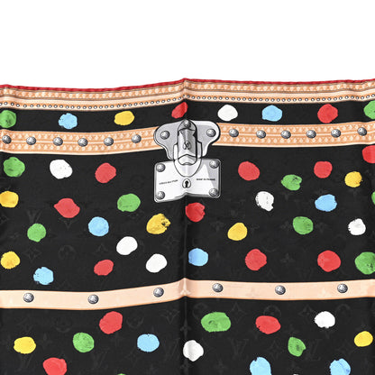 Louis Vuitton LV X YK Silk Monogram Dots Square Scarf 90 Black 3 of 4