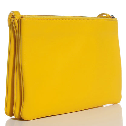 Celine Lambskin Small Trio Crossbody Bag Sun Yellow 3 of 8
