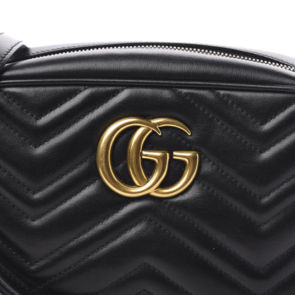 Gucci Calfskin Matelasse Small GG Marmont Chain Shoulder Bag Black 10 of 10