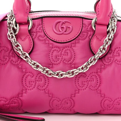 Gucci Nylon Calfskin Enamel GG Matelasse Mini Bowler Bag Lovely 8 of 10