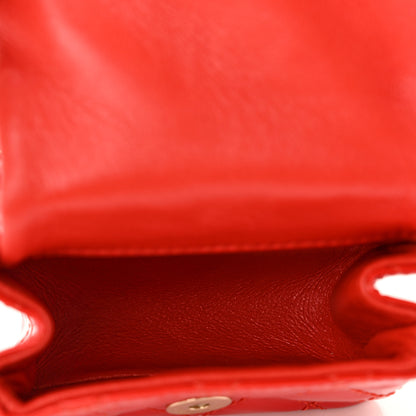 Chanel Patent Quilted 2.55 Ankle Wrist Bag Red 5 of 7