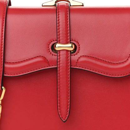 Prada City Calfskin Belle Top Handle Bag Red 9 of 11