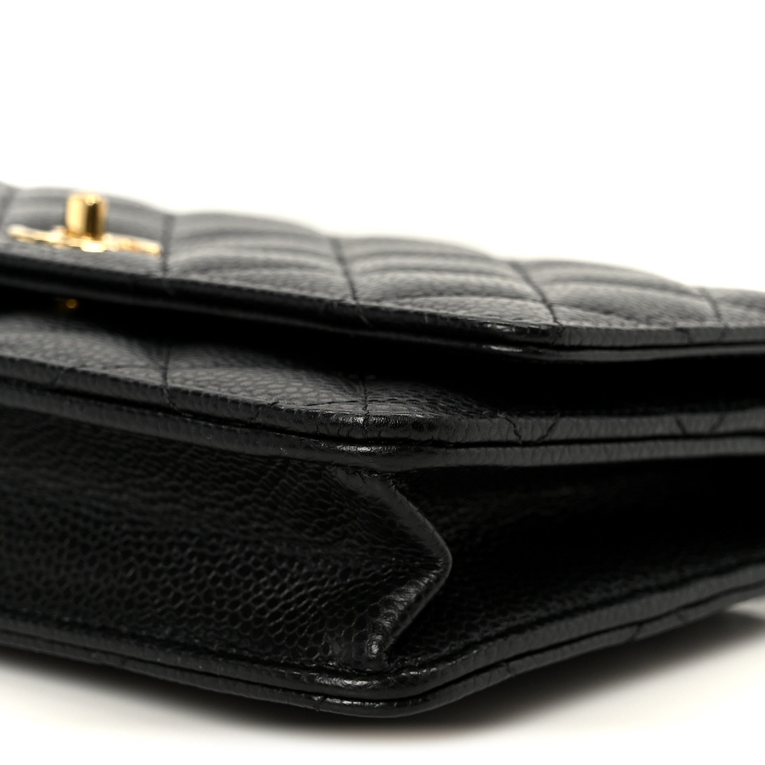 Chanel Caviar Quilted CC Turnlock Wallet On Chain WOC Black 11 of 12