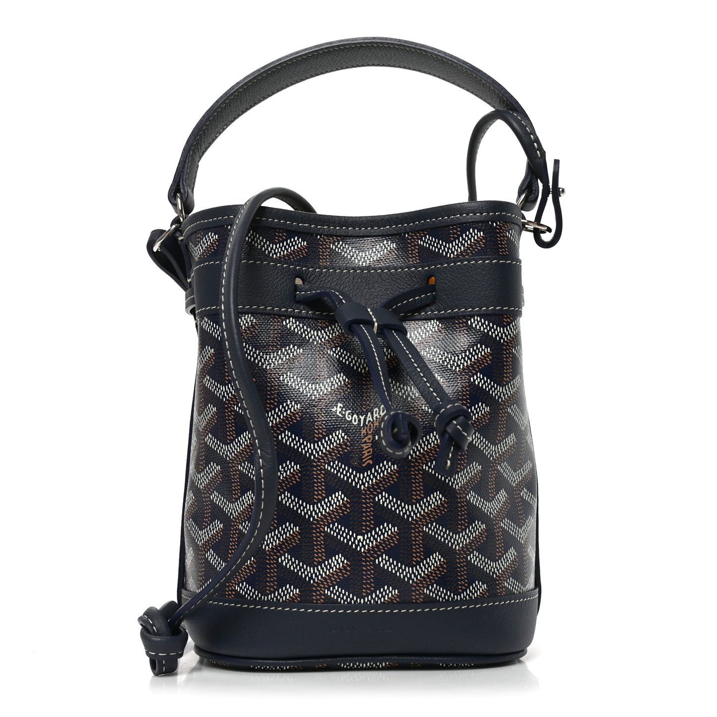 Goyardine Petit Flot Mini Bucket Bag Navy Blue