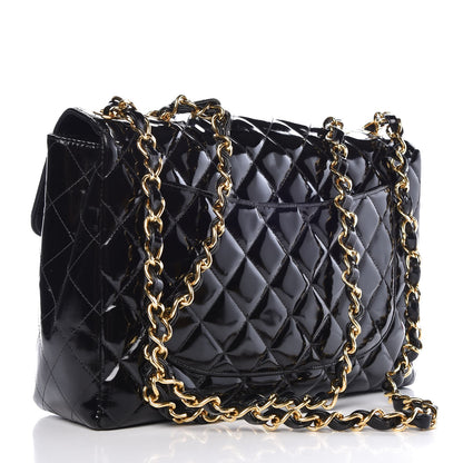 Chanel Patent Quilted Jumbo Single Flap Black 3 of 11